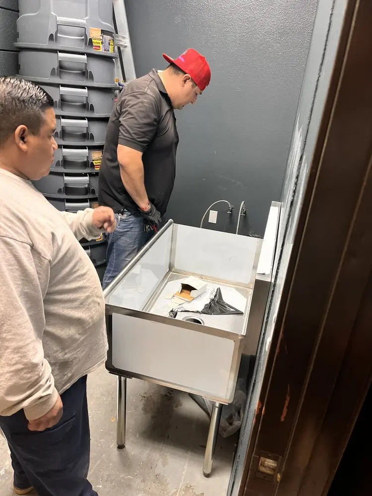 Commercial plumbing and sink installation in College Corner